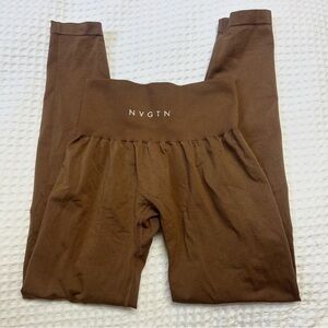 NVGTN Brown Seamless High-Waisted Leggings